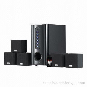5.1-ch Computer Speakers with 10/5W x 5 Output Computer Woofer and 40Hz to 18KHz Frequency Response